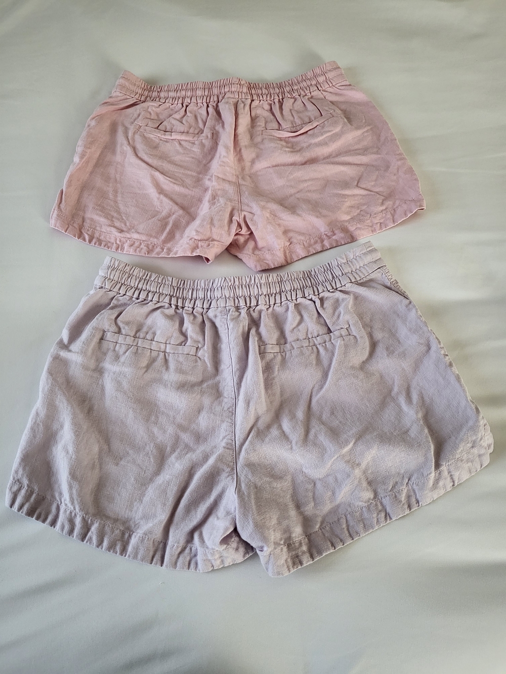 Lot Of 2 J Crew Linen Blend Pull On Shorts Drawstring Pastel XS - Picture 6 of 12
